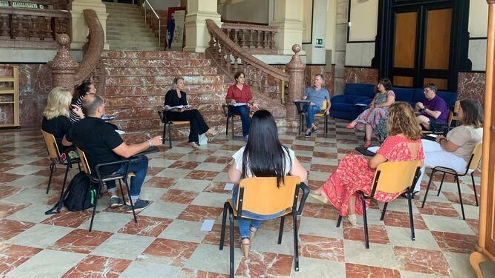 El Consejo Escolar Municipal durante su reunión del lunes.