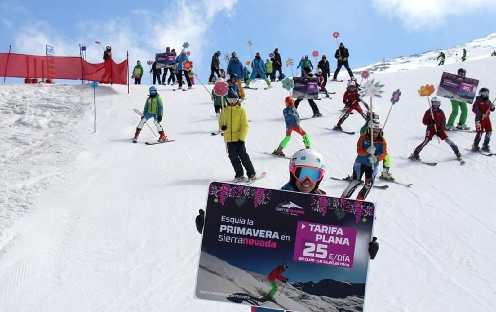 Una bajada 'flower power' en Sierra Nevada