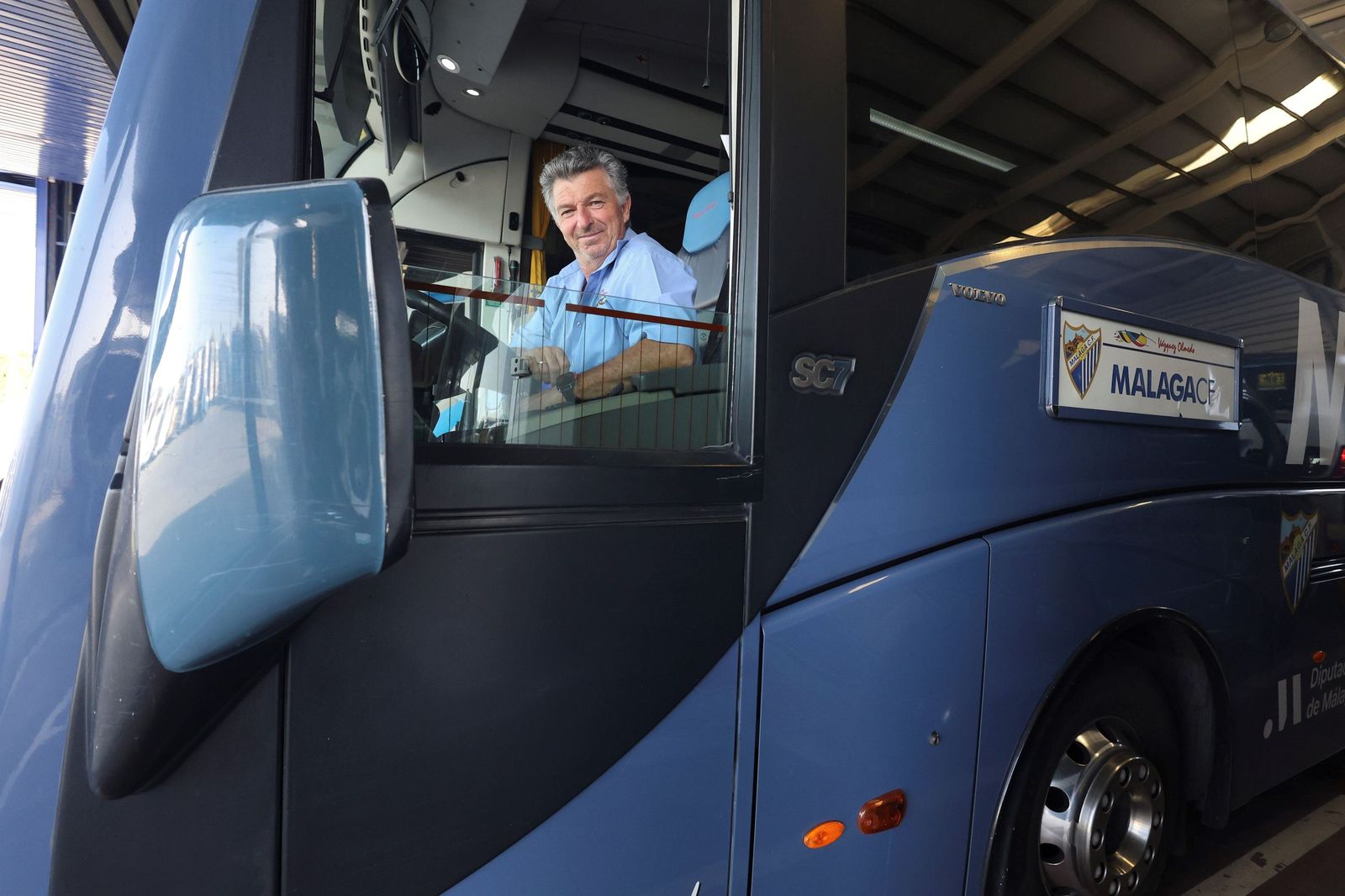 Ángelo Navas, el conductor del bus del Málaga