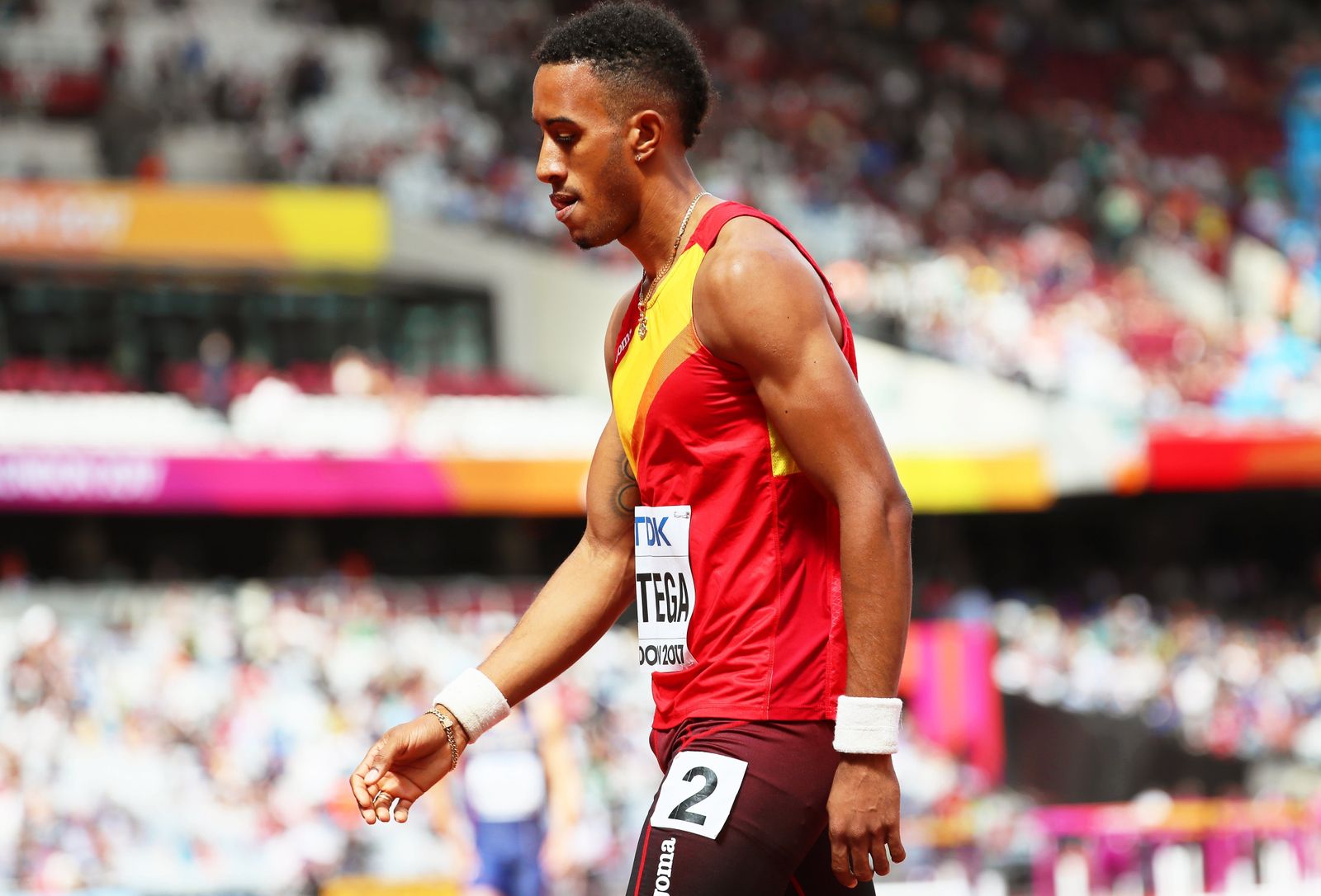 Orlando Ortega, tras acabar la prueba.