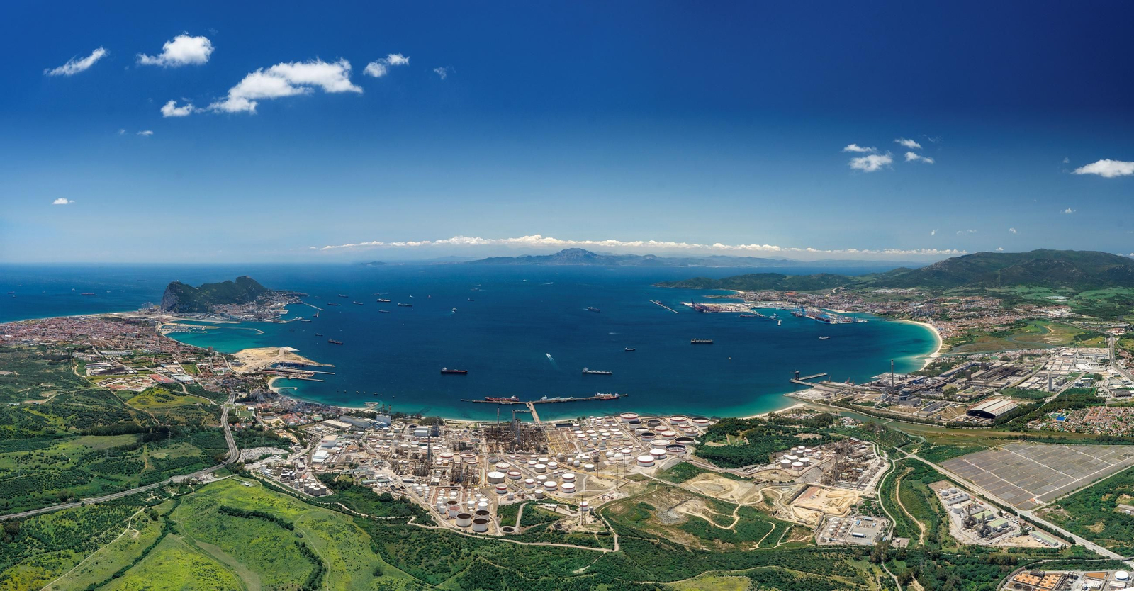 Vista aérea de la Bahía de Algeciras