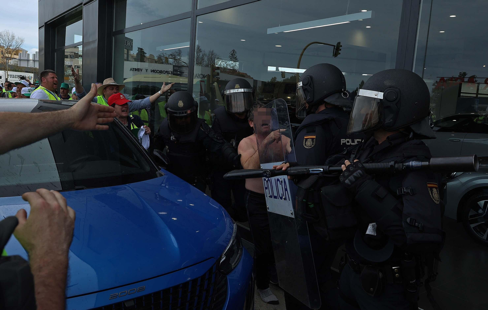 Imágenes de las protestas de los agricultores en Algeciras