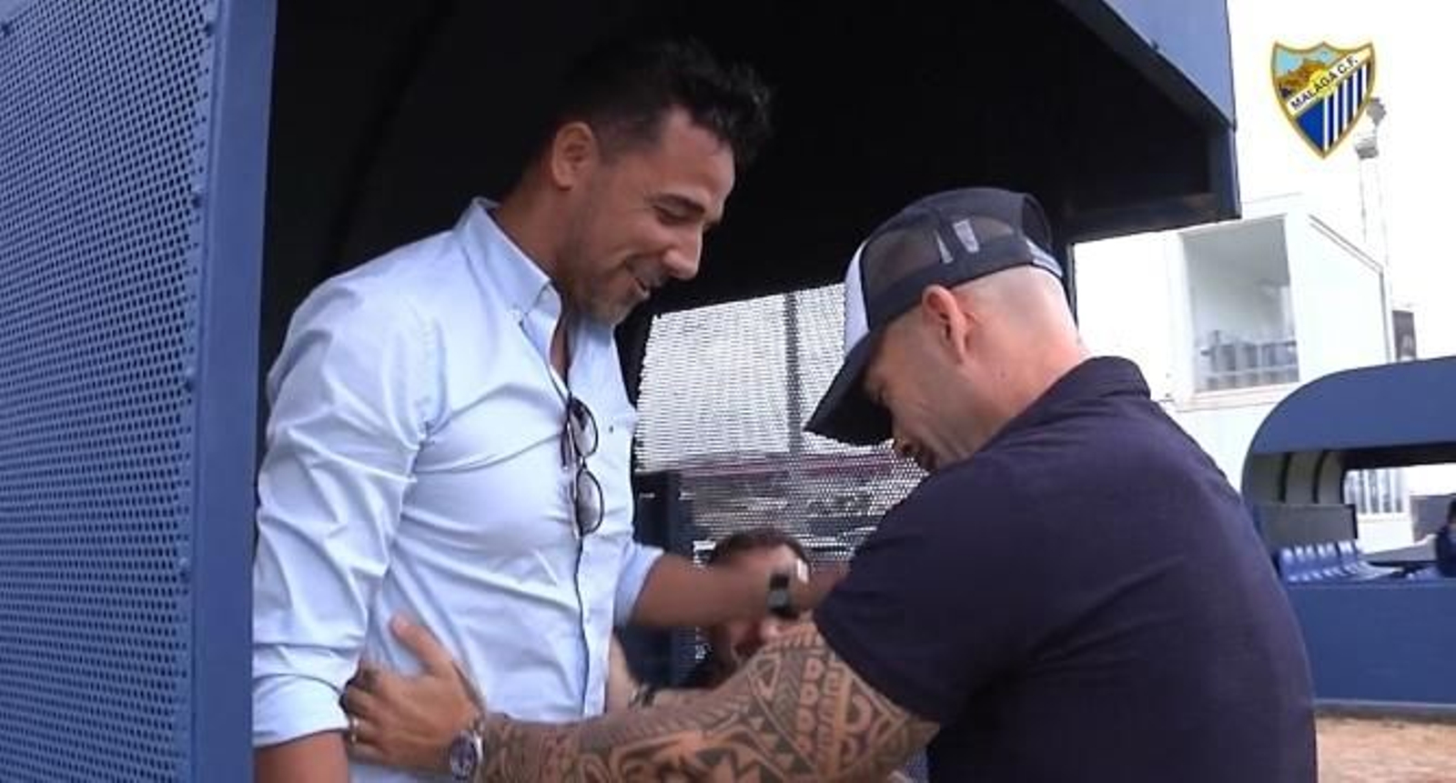 Weligton saluda a Manolo Gaspar