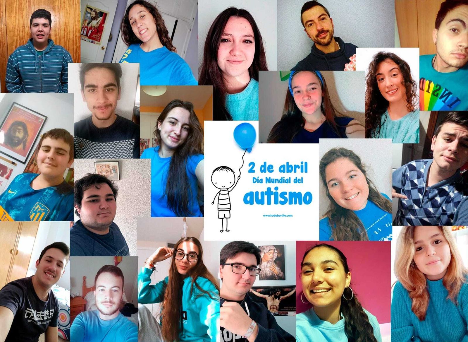 Imagen de la actividad realizada por el Grupo Joven de Los Cerillito con la asociación de autismo Santa María el pasado jueves 2 de abril, Día Mundial del Autismo.