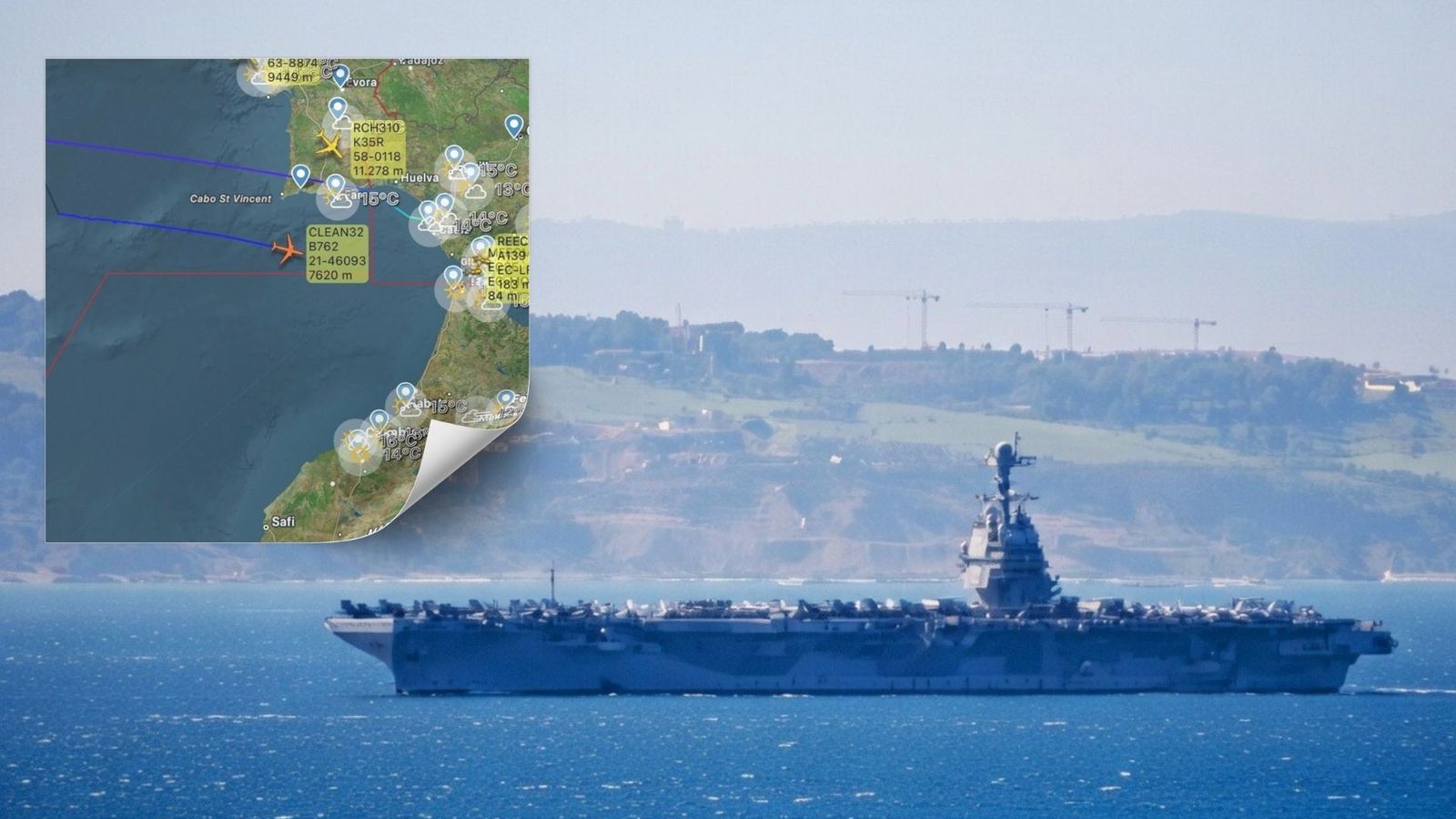 La llegada masiva de aeronaves estratégicas y el paso del mayor portaaviones del mundo por el Estrecho refuerzan la presencia estadounidense en plena escalada con Irán.