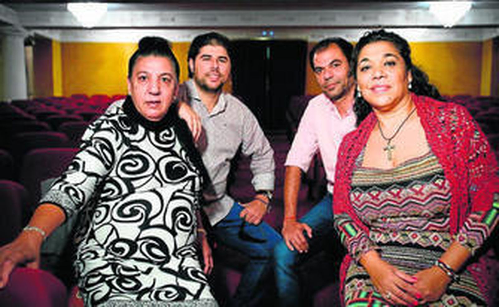 Juana la del Pipa, Manuel Valencia, El Macano y La Macanita, ayer en la Sala Chicarreros.