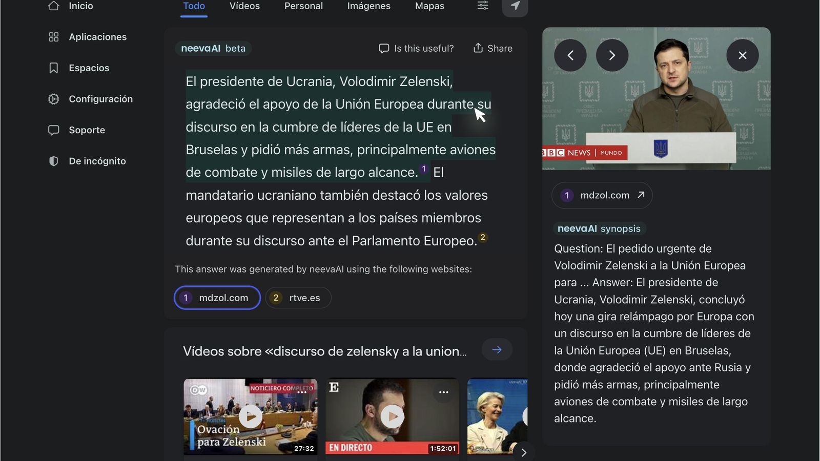 Neeva estrena en España NeevaAI: búsqueda responsable, impulsada por inteligencia artificial y avalada por citas Neeva estrena en España NeevaAI: búsqueda responsable, impulsada por inteligencia artificial y avalada por citas