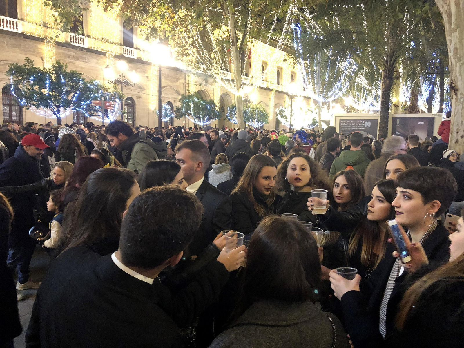 Las imágenes de la Nochevieja en Sevilla