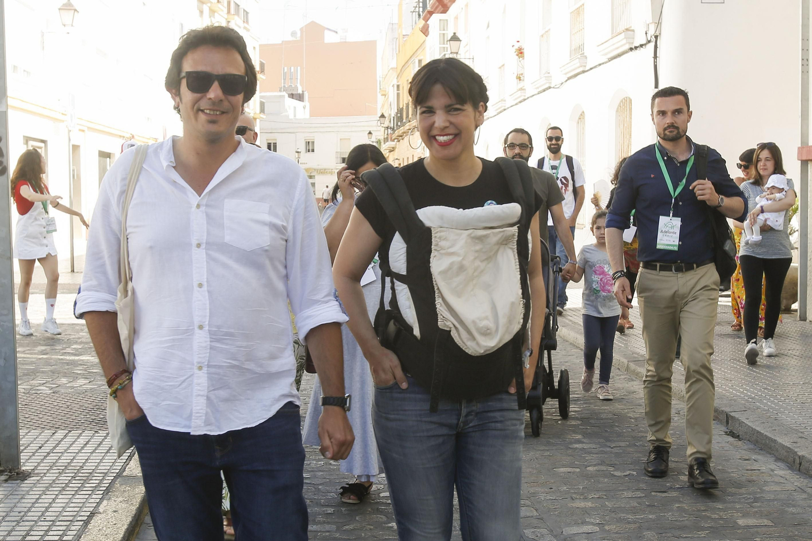 José María González, Kichi, y Teresa Rodríguez.