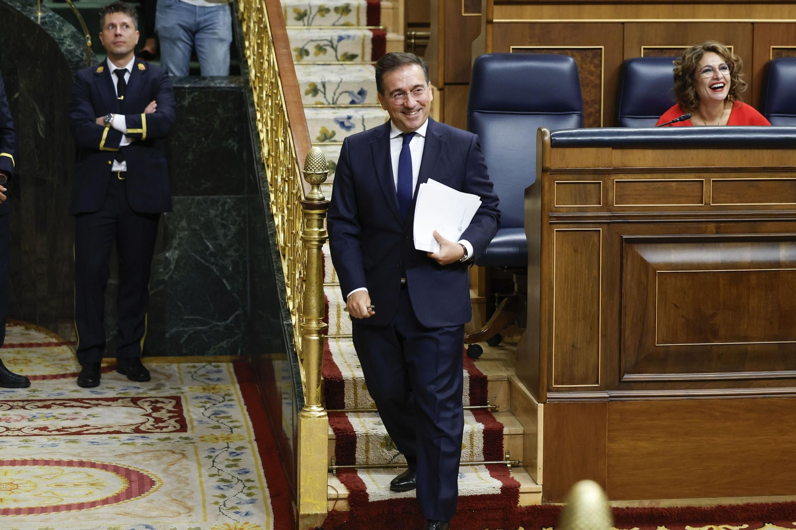 El ministro de Exteriores, José Manuel Albares, en el Congreso.
