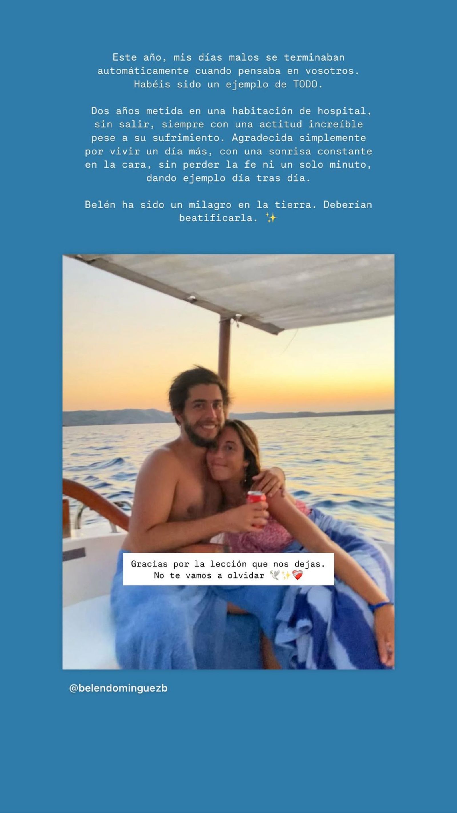 María Pombo ha transmitido su pesar.