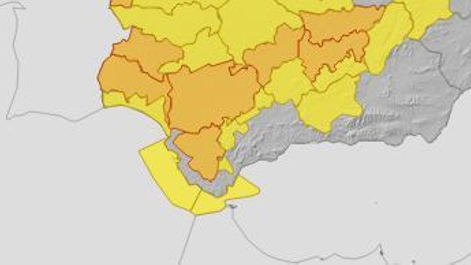 Avisos de la AEMET para el sábado.