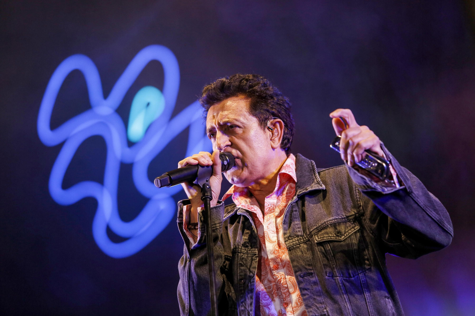 Manolo García, durante un concierto.