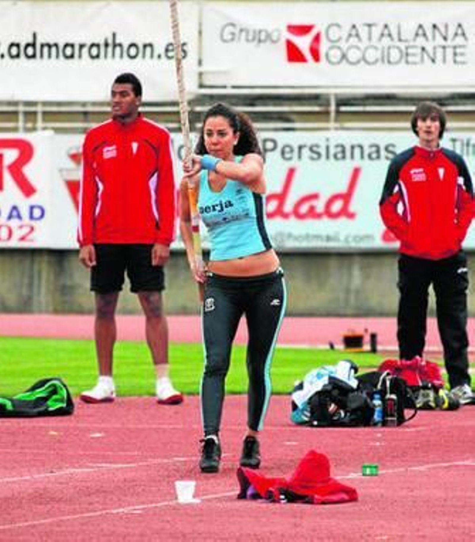 Marta Casanova prepara un salto durante la primera jornada celebrada en Aranjuez.
