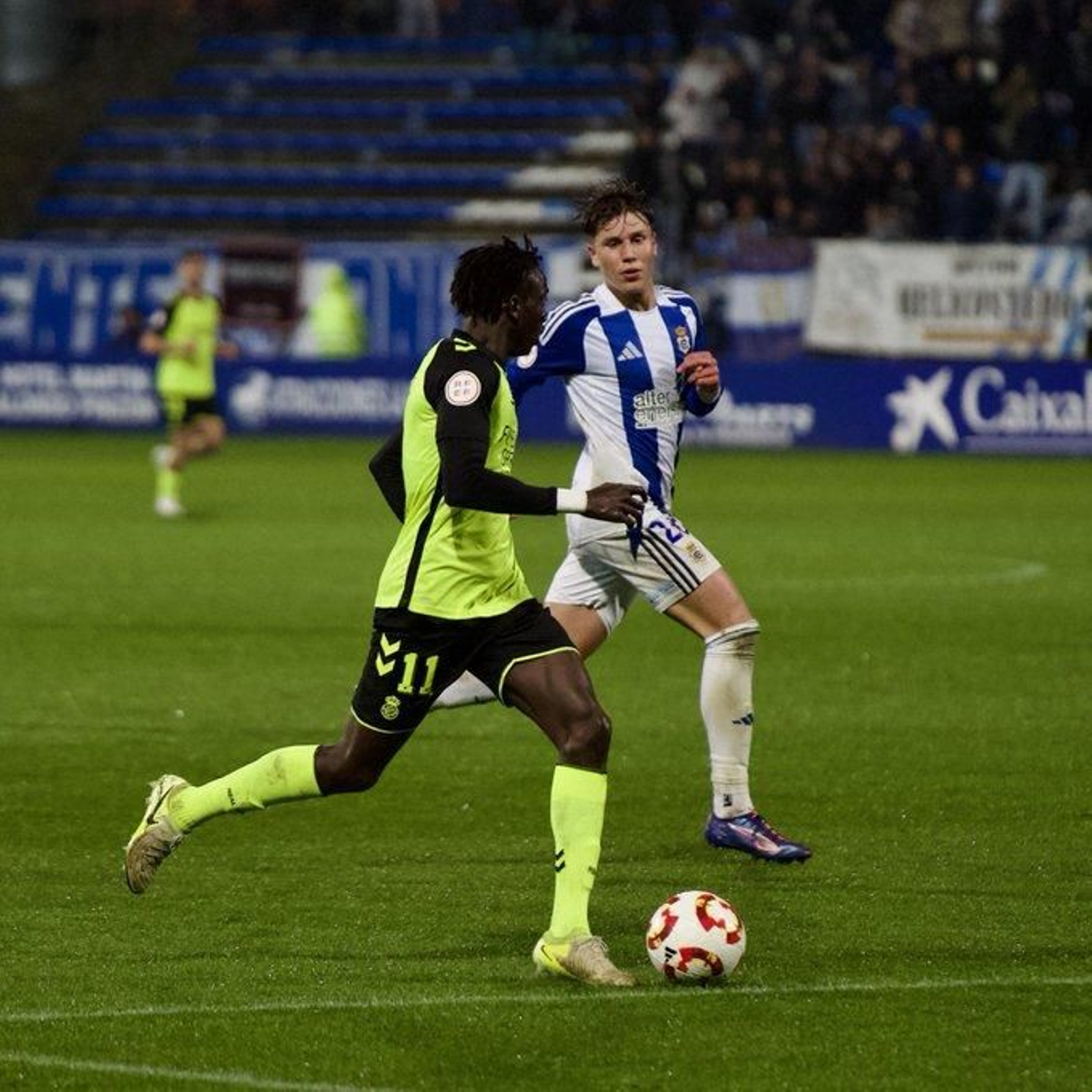 Souleymane, en un lance del partido jugado en el Nuevo Colombino. Souleymane, en un lance del partido jugado en el Nuevo Colombino.