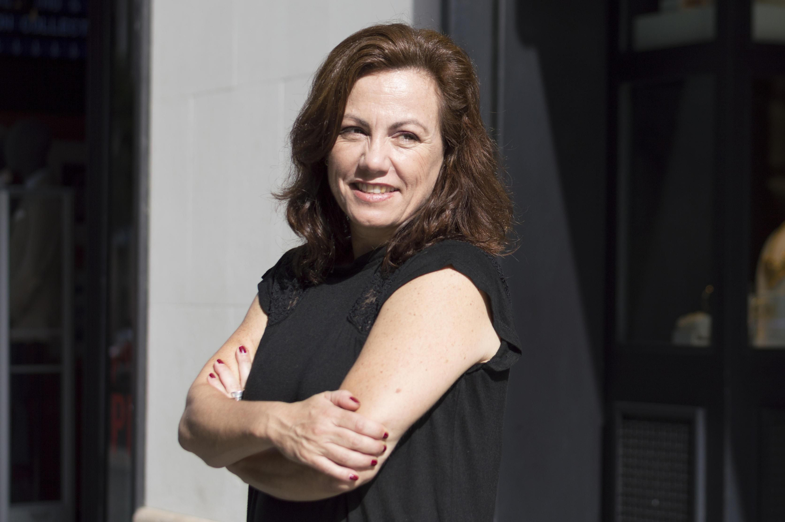 Cristina Murillo, recién elegida, en la calle Rioja, en el centro de Sevilla.
