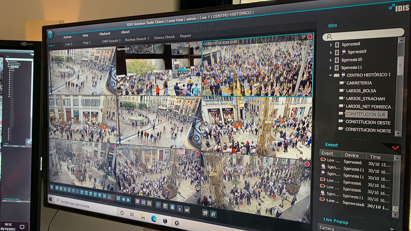 Para este proyecto piloto se ha instalado un centro de control de imágenes en tiempo real en el centro de Málaga.