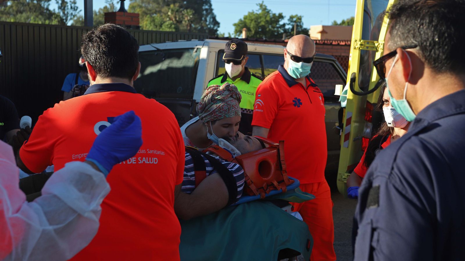 Rescate de un herido en las Pozas del Cobre