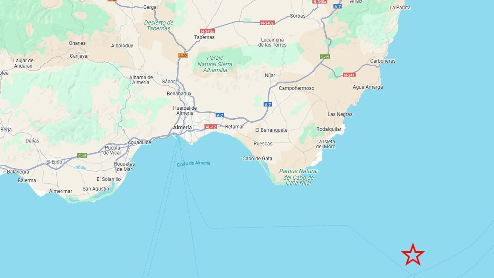 Este lunes 14 de julio se ha producido un terremoto de magnitud 5,5 con epicentro a unos 30 km de la costa de Almería.