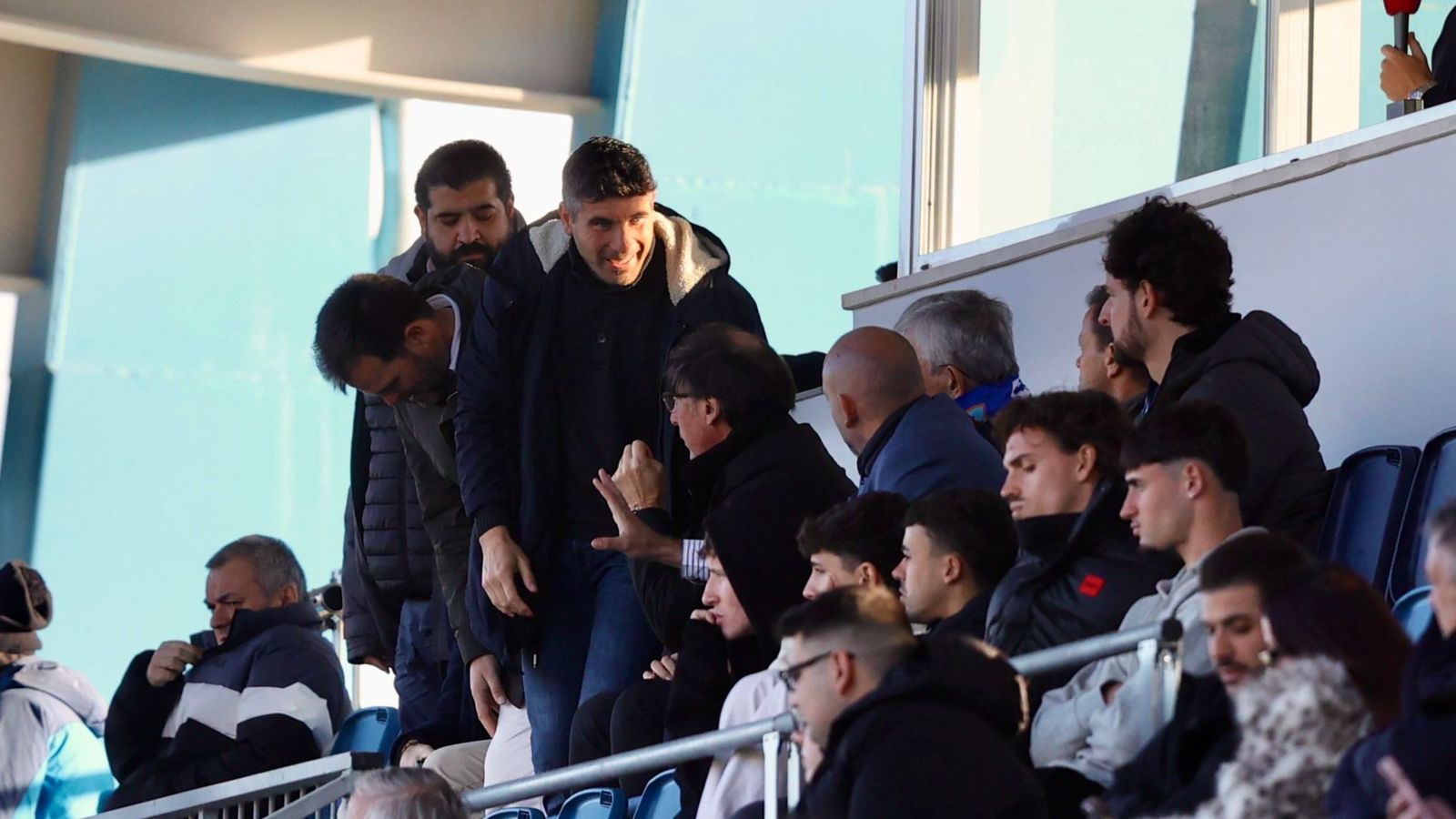 Funes saluda en su llegada a la Ciudad Deportiva