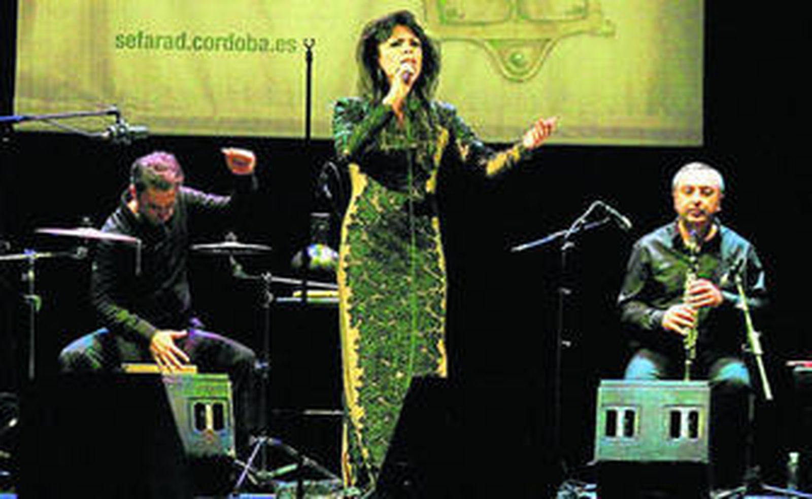 Yasmin Levy, ayer, en un momento de su actuación.