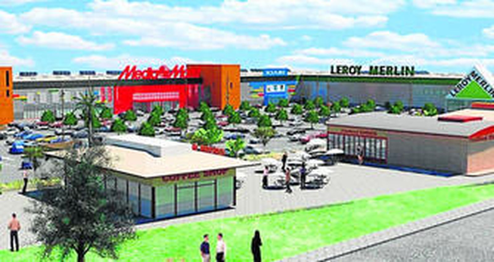 Imagen del futuro parque comercial de Torrecárdenas facilitada por Bogaris Retail.