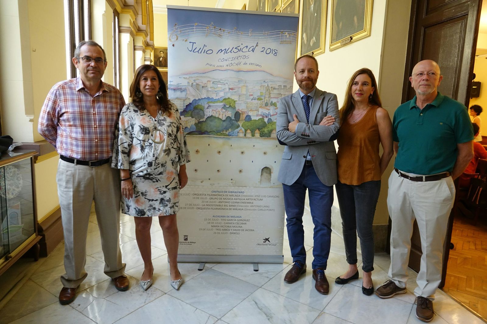 Presentación del ciclo 'Julio Musical' esta mañana en el Ayuntamiento.