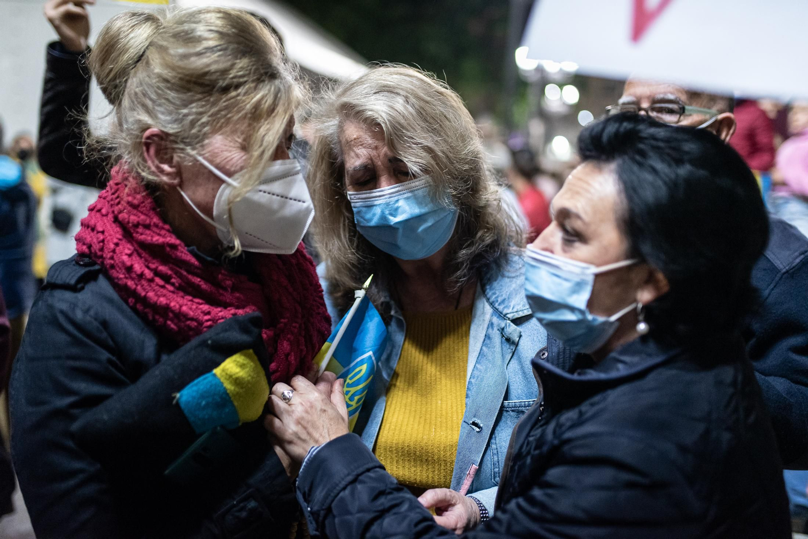 Imágenes de la concentración contra la guerra en Ucrania