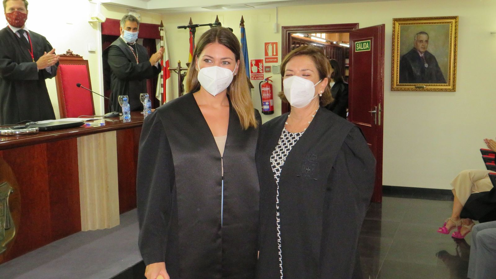 María Maldonado Sampedro con su madrina.