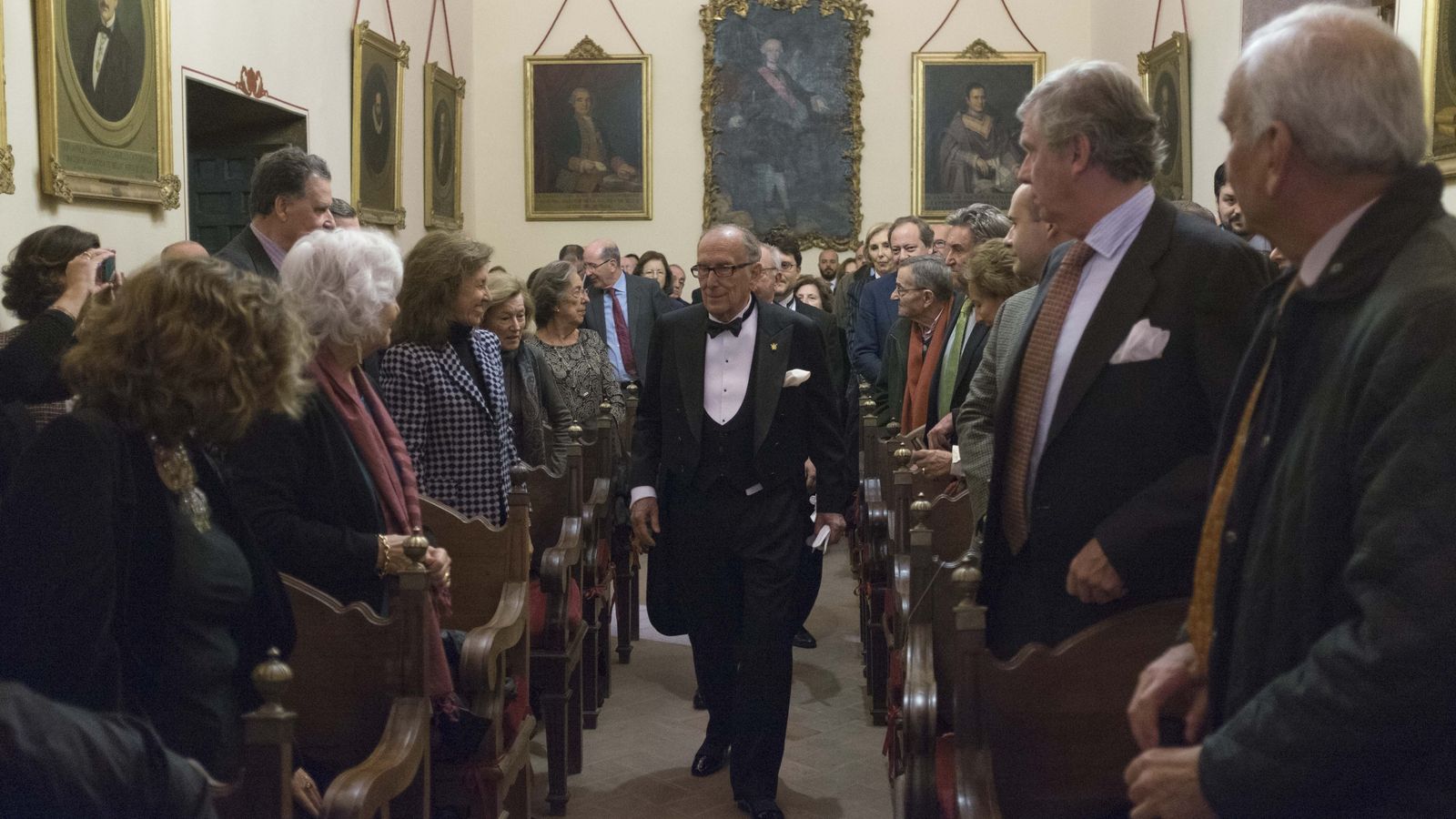Manuel Salinas en 2016 en su ingreso en la Real Academia de Santa Isabel de Hungría.