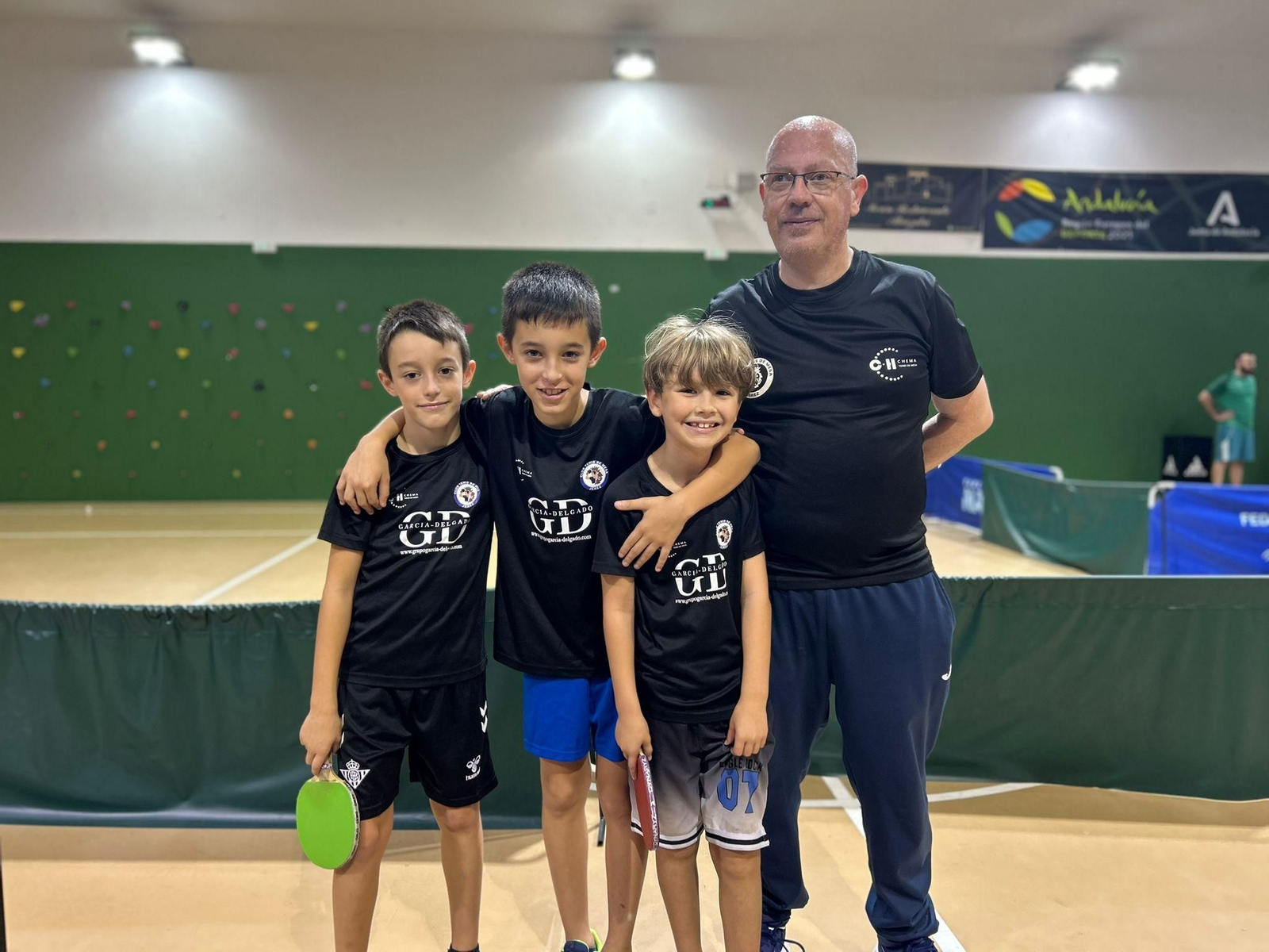 Álvaro García, Sergio García y Hugo de la Flor, equipo Promesas del CTM Jerez.