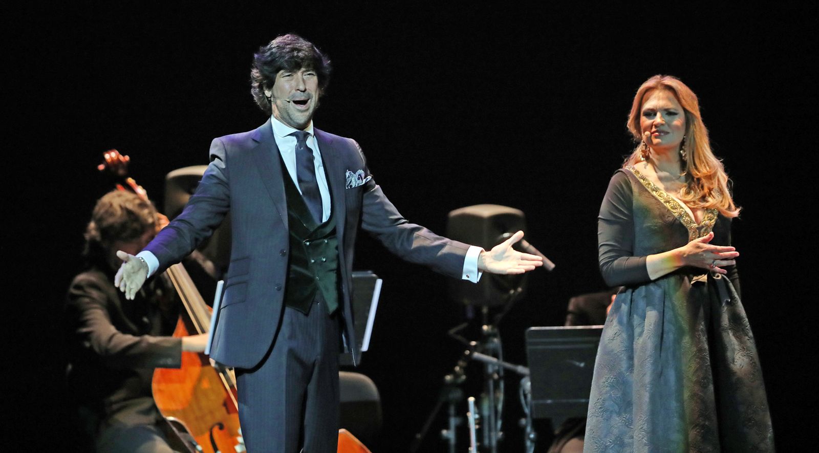 Ainhoa Arteta y Manuel Lombo, durante su actuación de la semana pasada en Jerez.