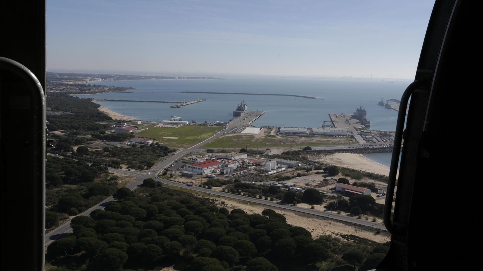 La Base de Rota, desde el aire.