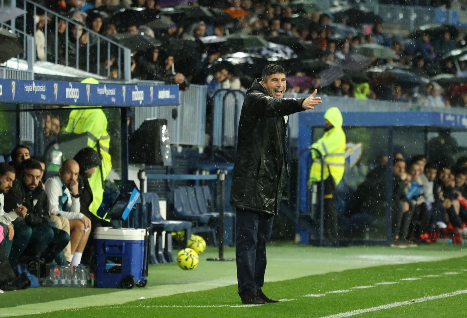 Funes, durante el Málaga-Burgos.