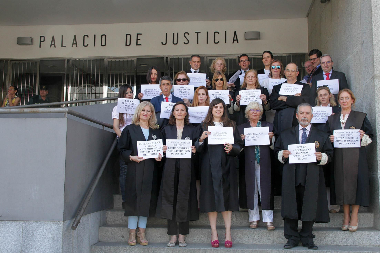 La última movilización de los letrados de la Administración de Justicia onubenses, hace un mes.