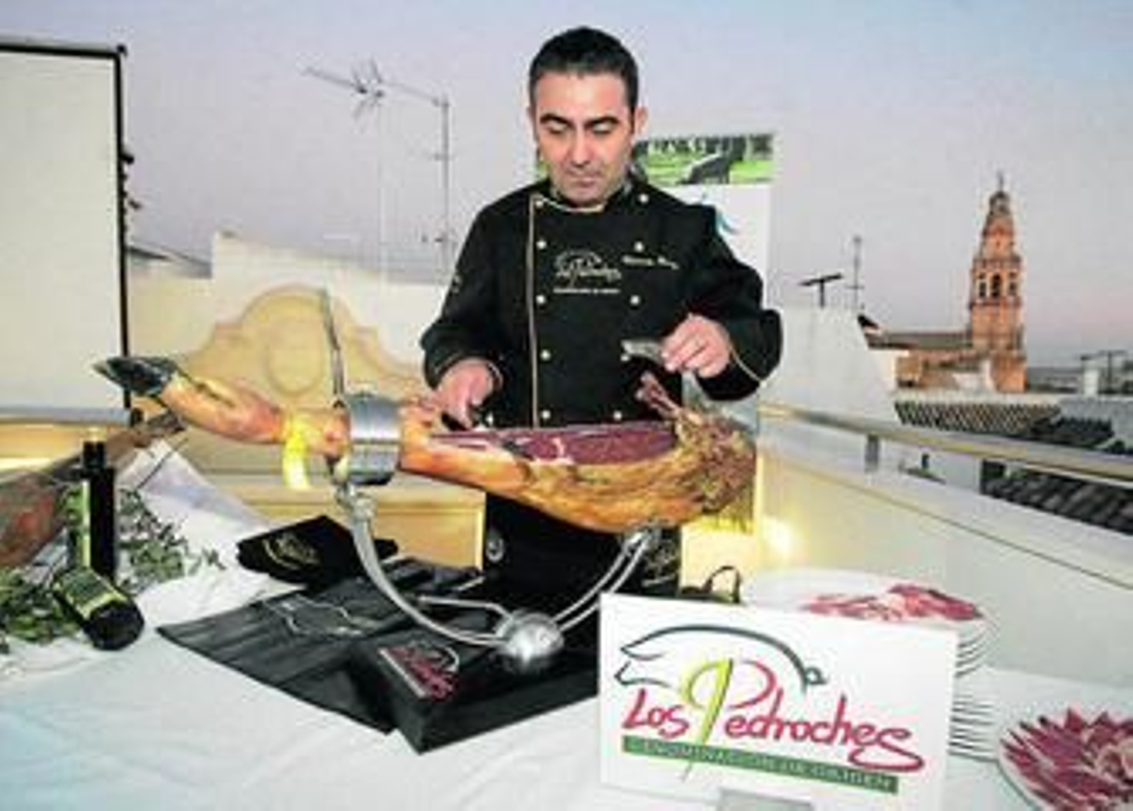 Una de los actos de promoción de los jamones con el sello de Los Pedroches