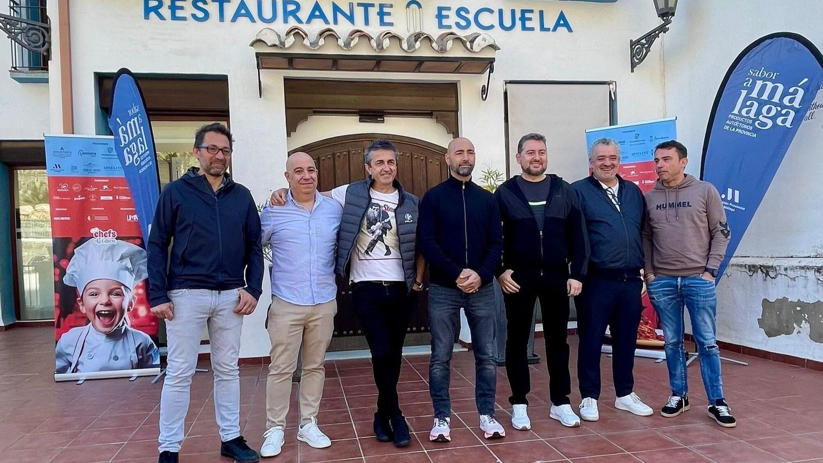 Cocineros malagueños en la presentación de la sexta edición de Chefs For Children.