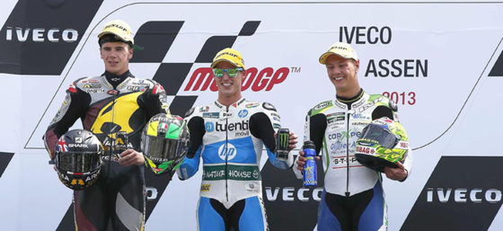 El podio de Moto 2.  Foto: EFE