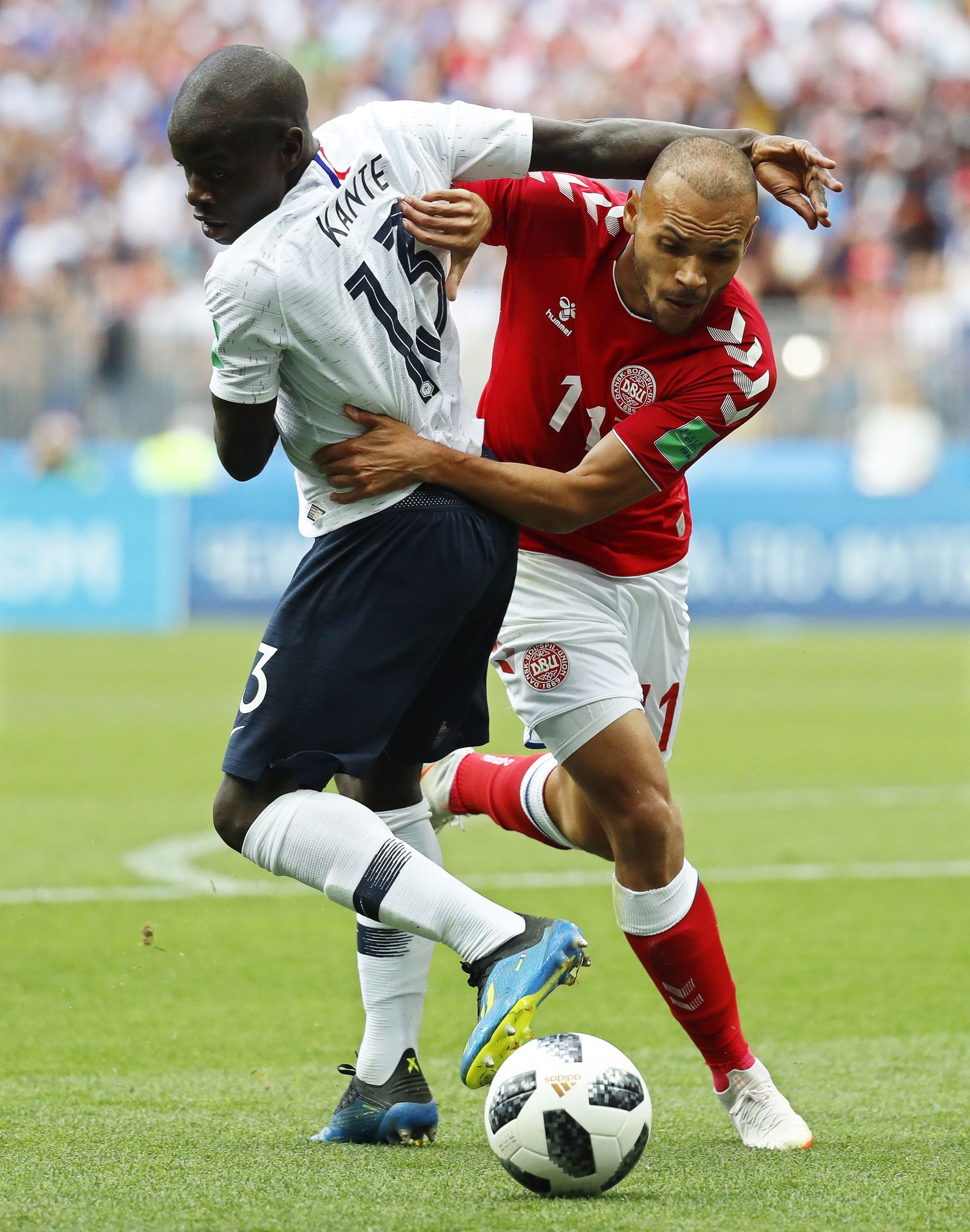 Las imágenes del Dinamarca-Francia