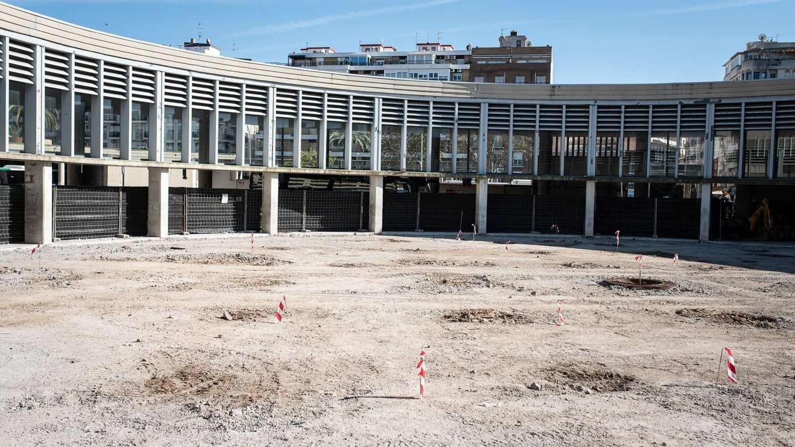 Obras en la estación de autobuses.
