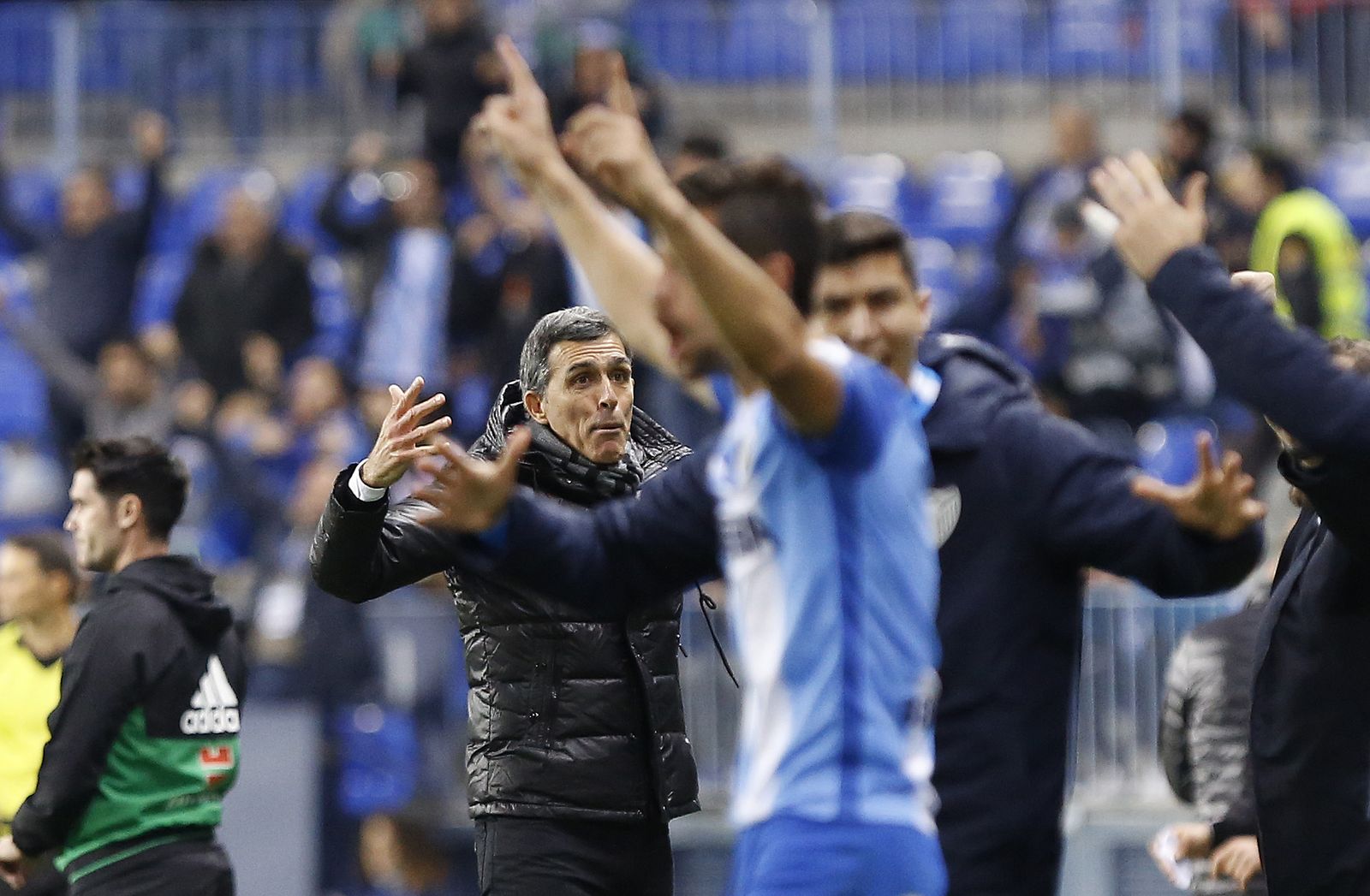 Muñiz celebra uno de los goles.