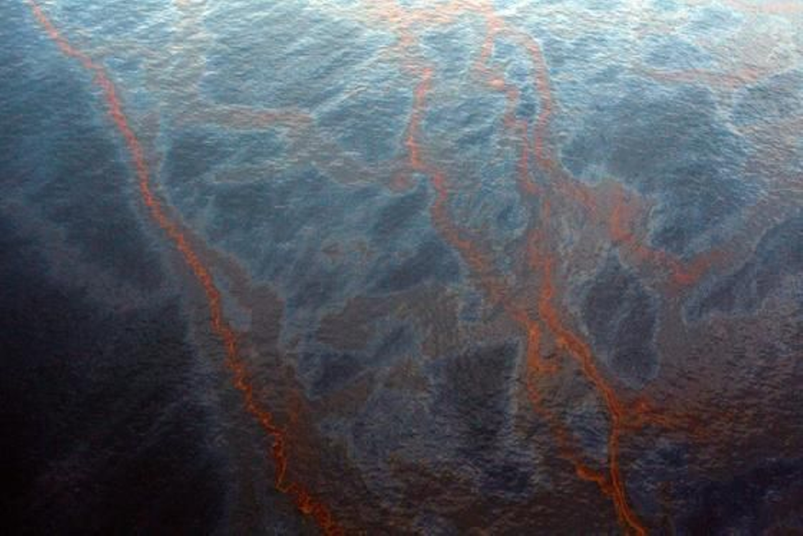 El petróleo vertido en el Golfo de México por una plataforma petrolífera amenaza las costas estadounidenses de Luisiana.

Foto: Chris Graythen/ Reuters AFP