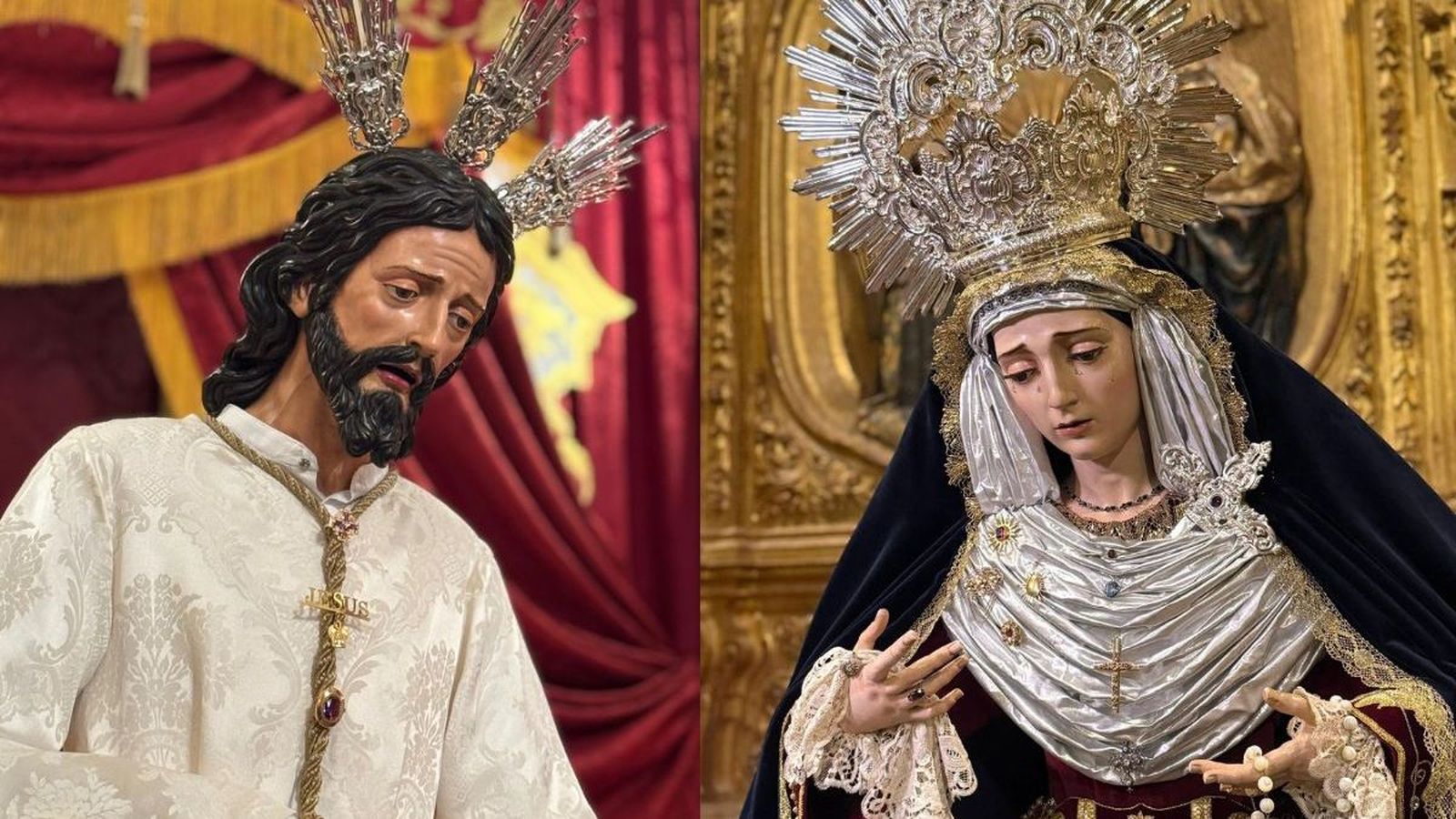 Nuetsro Padre Jesús Cautivo (izqda.) y María Santísima de la Encarnación de Granada (dcha.)