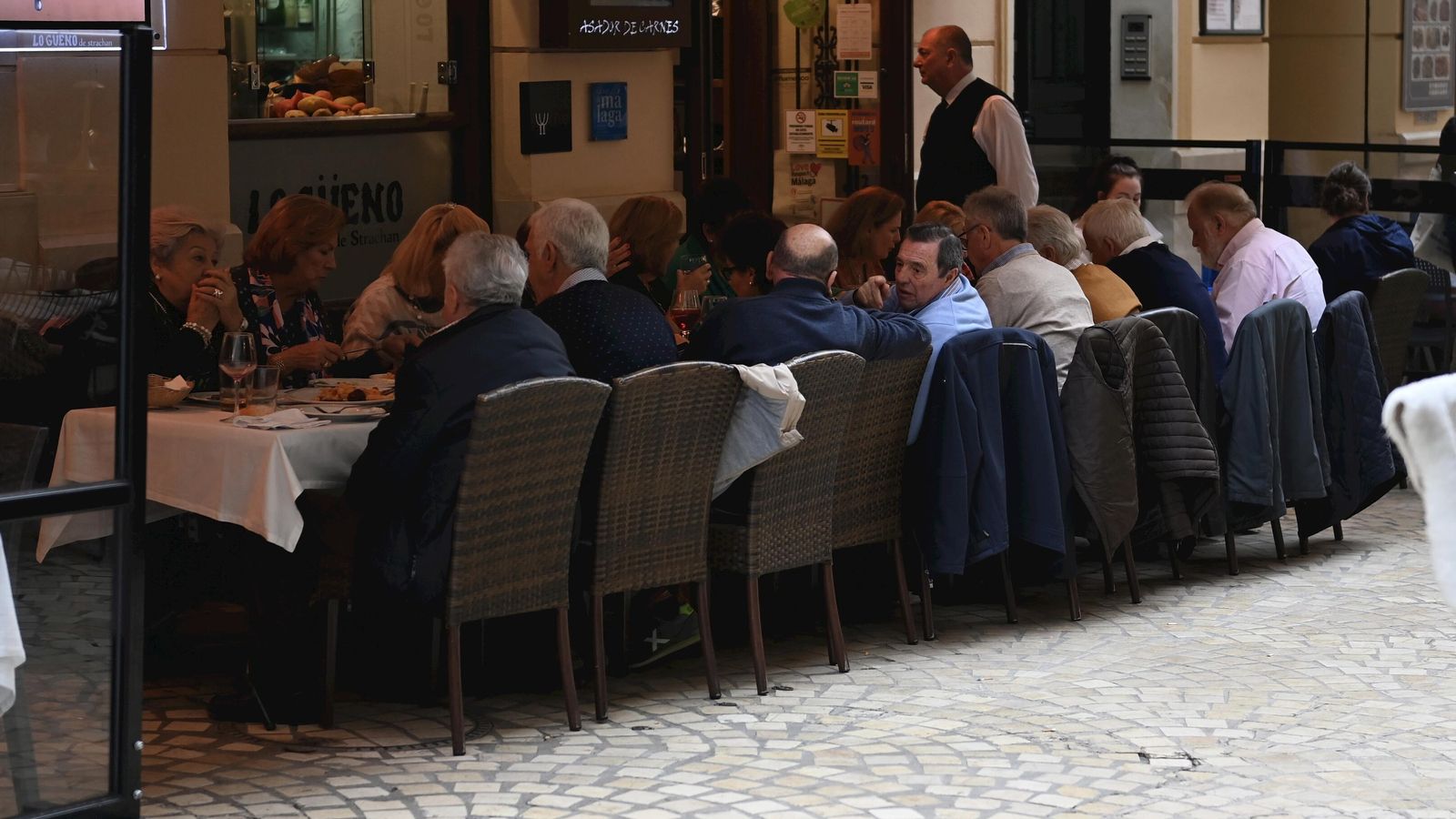 Una comida de Navidad el año pasado en Málaga.