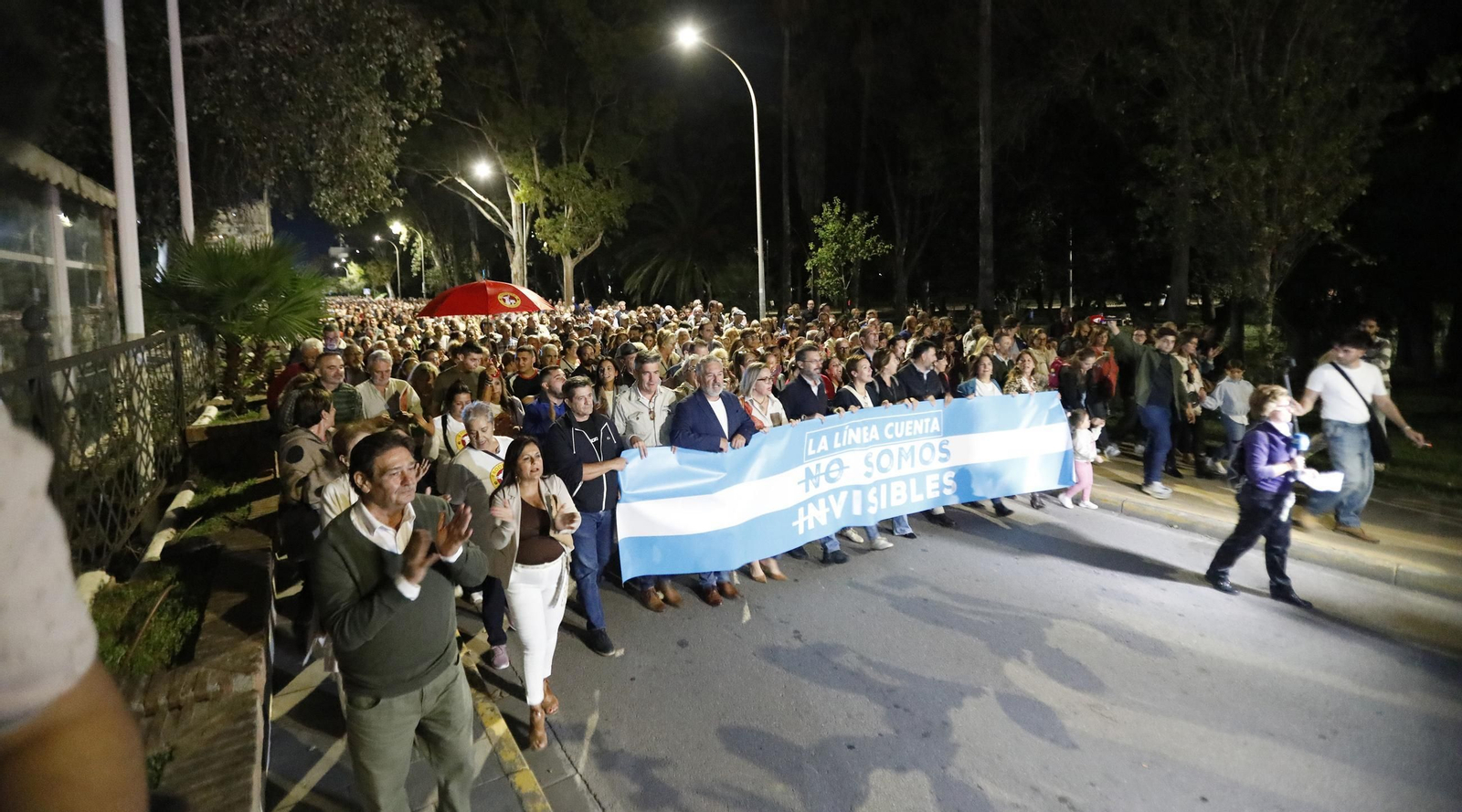 Las fotos de la manifestación en La Línea en demanda de medidas para evitar los efectos del Brexit sobre Gibraltar