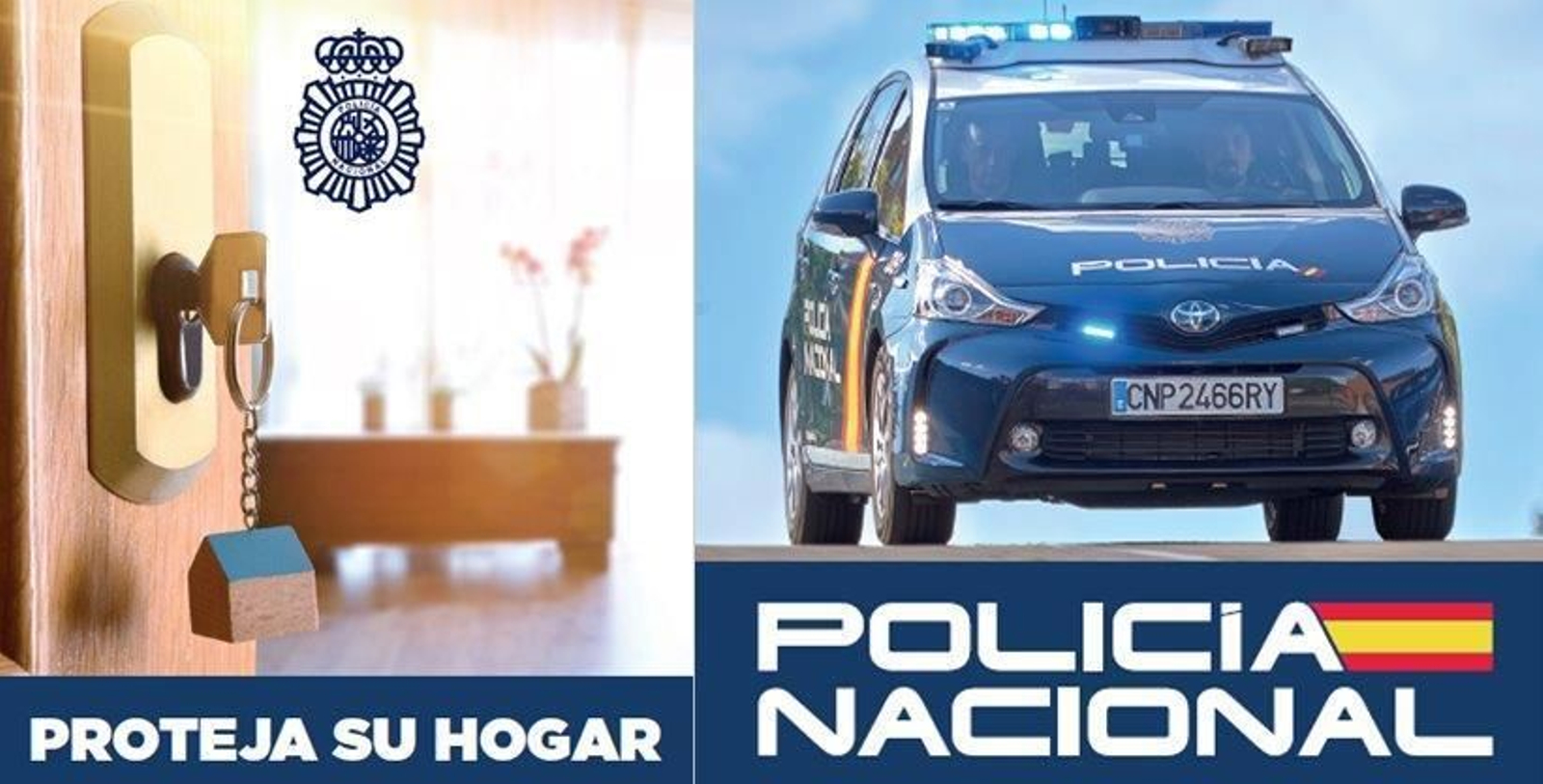 Imagen de la campaña Vacaciones Seguras de la Policía Nacional.