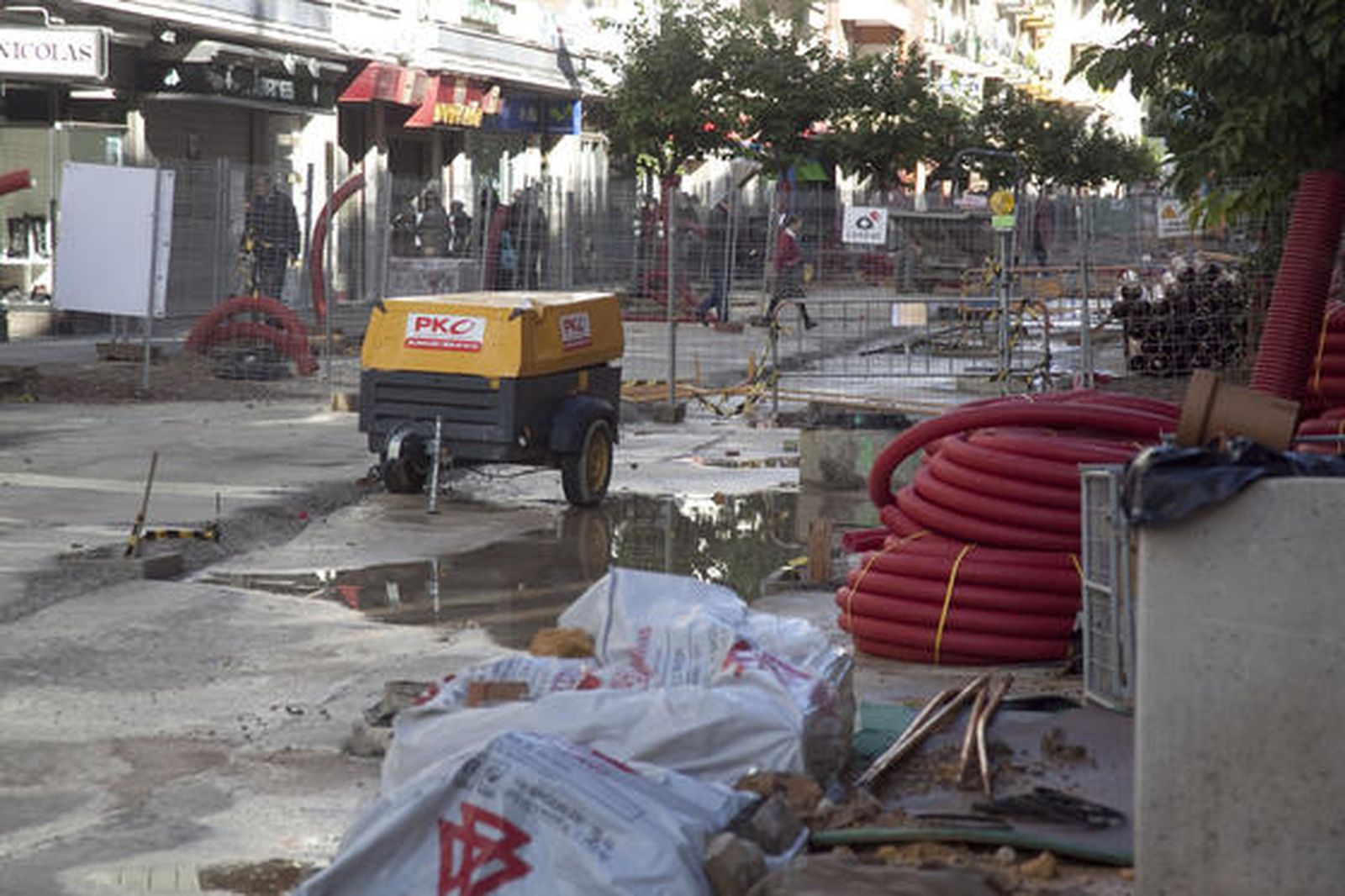Efectos de las intensas lluvias en las obras de Asunción.

Foto: Jaime Martínez