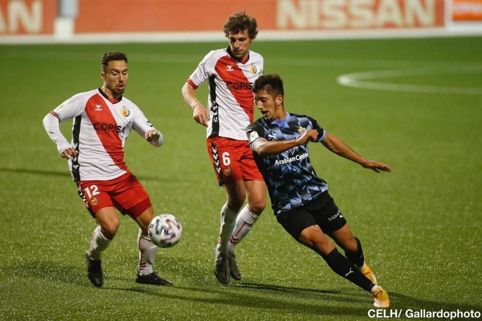 Olivera, en el partido copero en Hospitalet.