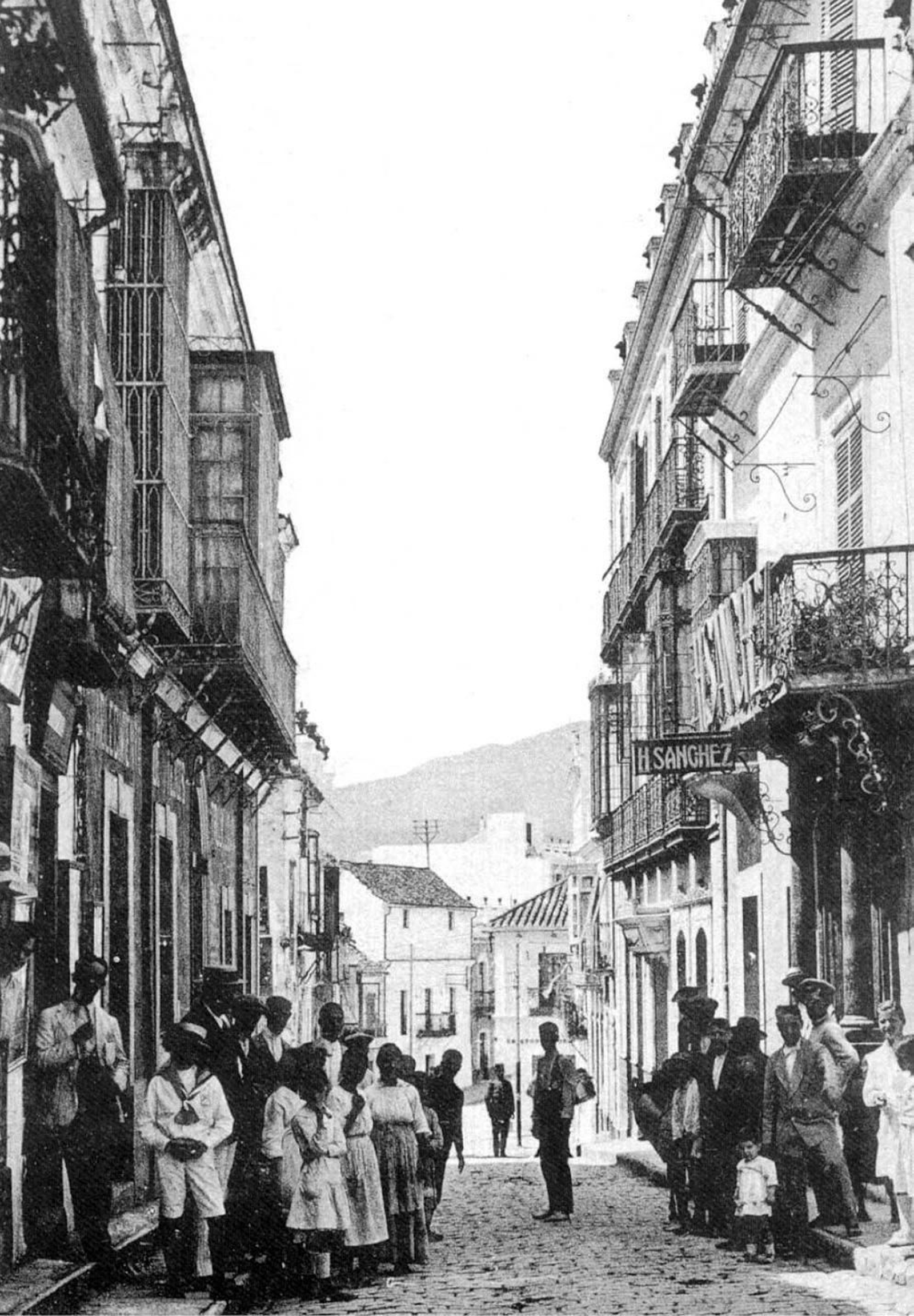 Calle General Castaños hacia 1900.