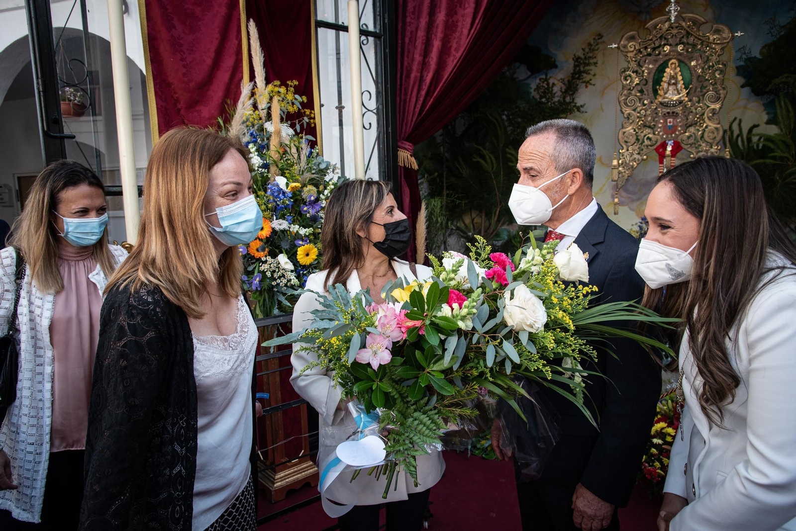 Imágenes de la misa de romeros de la Hermandad de Huelva